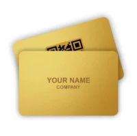golden metal digital nfc business cards